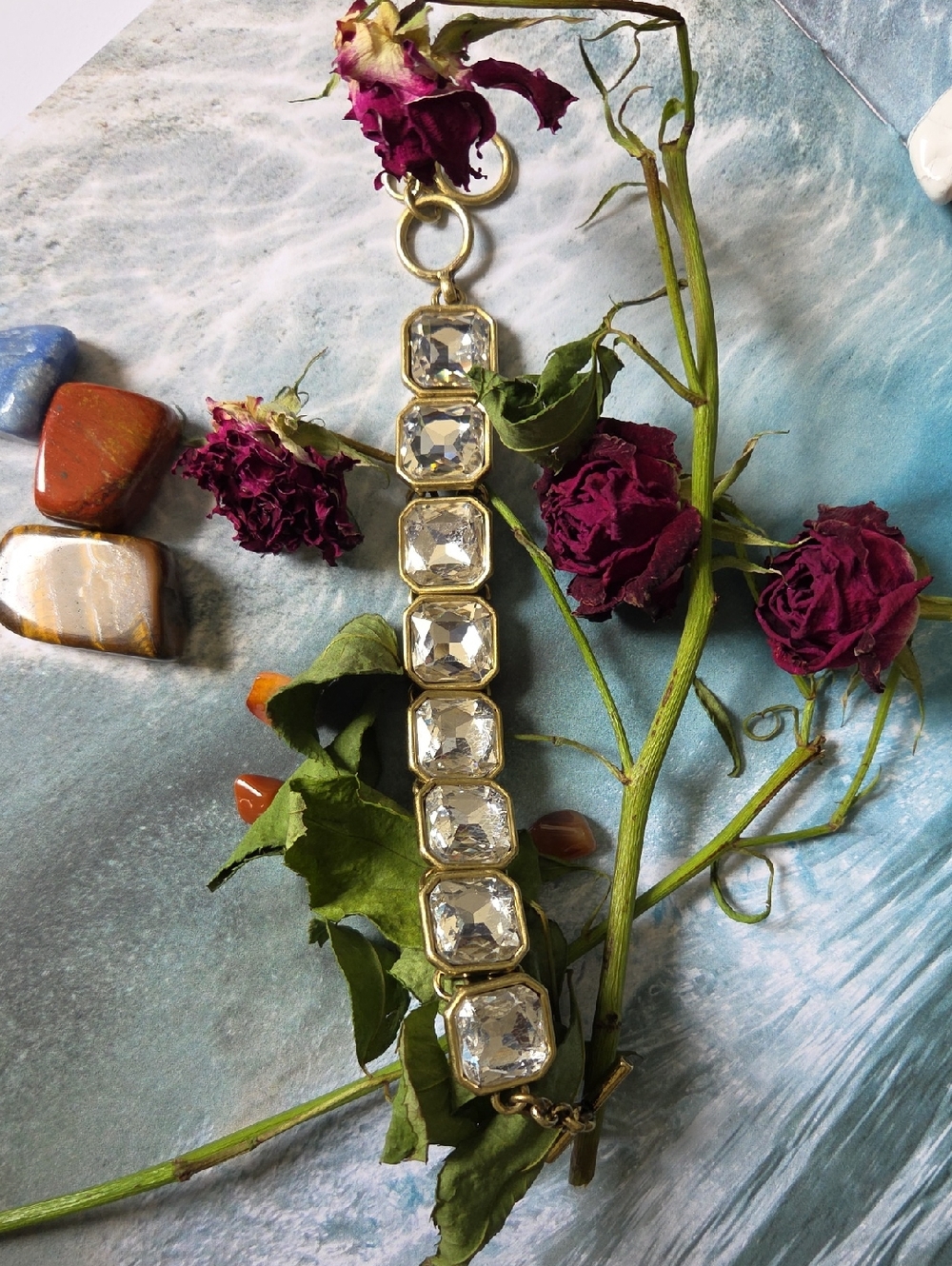 Chloe + Isabell Retro-Glam Square Cut Crystal Bracelet.